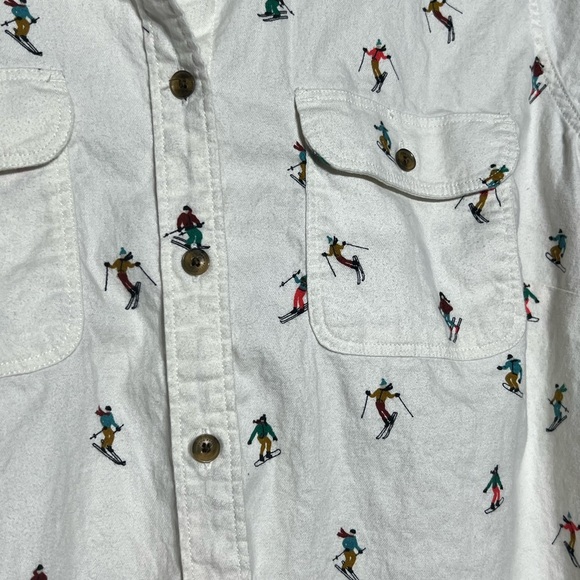 Eddie Bauer flannel button up Apres Ski top - Picture 3 of 4